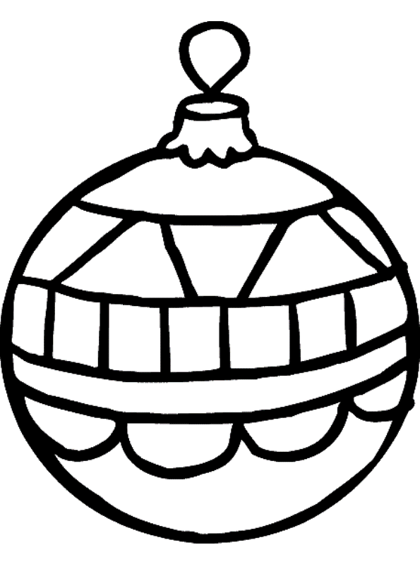 Coloring page Christmas balls Christmas bauble 2